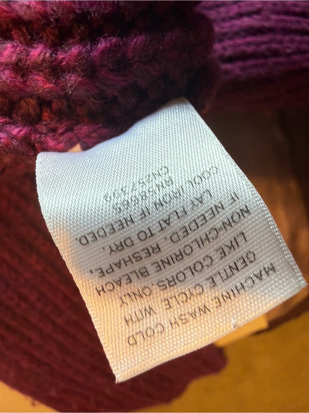Caslon Purple Cable Knit Wool Blend Crewneck Sweater Size Small / Medium - Picture 3 of 7